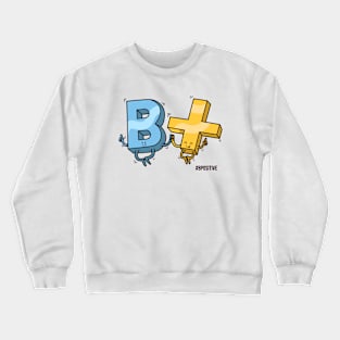 Be Positive // Cute Kawaii Cartoon Crewneck Sweatshirt